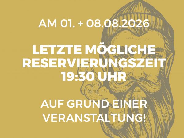 #ACHTUNG! Verkürzte Reservierungszeit!